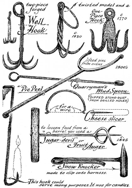 Miscellaneous implements. (Courtesy of Museum of Early American Tools, by Eric Sloane)